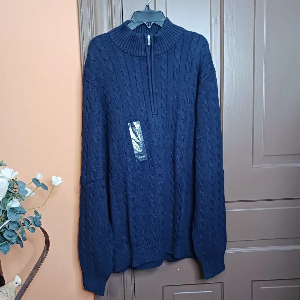 Izod Men's size XL Blue Long Sleeve Sweater